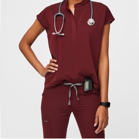 Burgundy FIGS Scrub Set - Picture 2 of 5